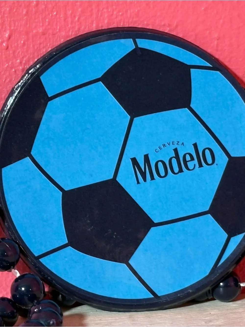 NEW Modelo Blue & Black Soccer Ball Necklace FIFA Collectible 2026 Football FUN